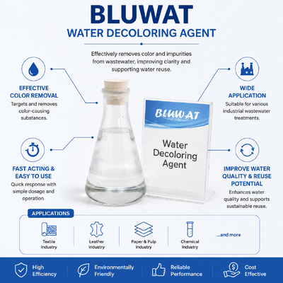 Acquistare BWD-01 Agente di decolorazione dell'acqua per gli effluenti industriali ad alto colore con eliminazione del colore del 50-99% e riduzione della COD del 50-80% fabbricazione online
