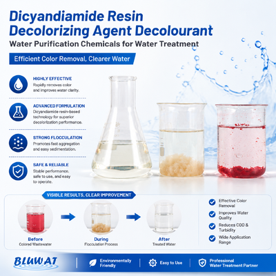 Acquistare BWD-01 Agente decolorante per l'acqua - 55% di contenuto solido Agente decolorante in resina di dicandiammide per il trattamento delle acque reflue industriali fabbricazione online