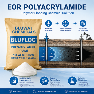 Acquistare BLUFLOC Poliacrilammide anionico 20 a 100 maglie per la stabilizzazione dei fluidi di perforazione di petrolio e gas fabbricazione online