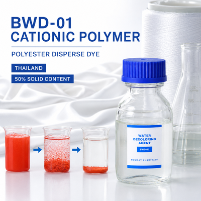 Acquistare BWD-01 Agente di decolorazione dell'acqua in polimeri cationici per le acque reflue di coloranti dispersibili in poliestere in Thailandia fabbricazione online