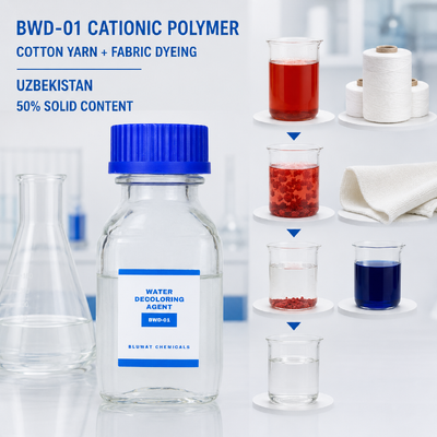 Acquistare BWD-01 Polimero Cationico per il Trattamento delle Acque Reflue di Tintura di Filati e Tessuti di Cotone in Uzbekistan fabbricazione online