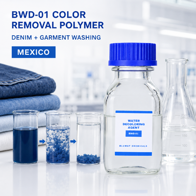 Acquistare Agente decolorante polimérico cationico BWD-01 con 50% de contenido sólido para aguas residuales de lavado de mezclilla fabbricazione online