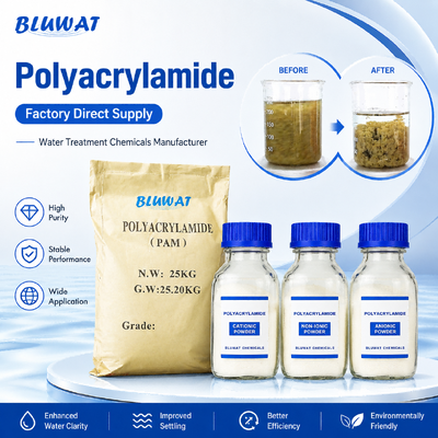 Acquistare Blufloc Anionic Cationic Nonionic Polyacrylamide Powder For Water Treatment, Mining and Industrial Separation fabbricazione online