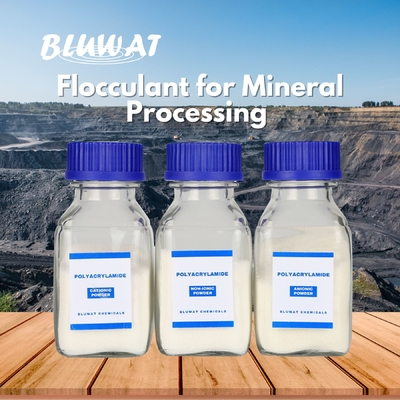 Polymeri di polielettroliti Floccolanti per la lavorazione minerale Lavaggio del carbone Lavaggio della sabbia Sedimentazione o centrifugazione