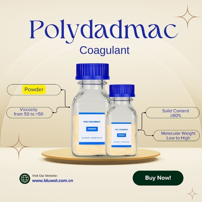 Polvere PolyDADMAC PDADMAC PDMDAAC Coagulazione e flocculazione Riduzione della turbidità Riduzione del volume di fanghi