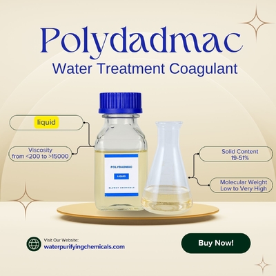 Prodotti chimici per la depurazione dell'acqua certificati NSF Coagulante per il trattamento dell'acqua PolyDADMAC PDADMAC CAS n. 26062-79-3